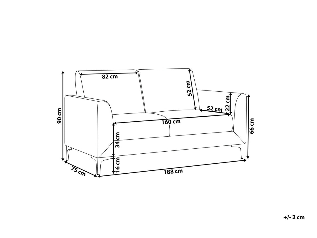 Fenes 3 Seater Fabric Sofa Beige