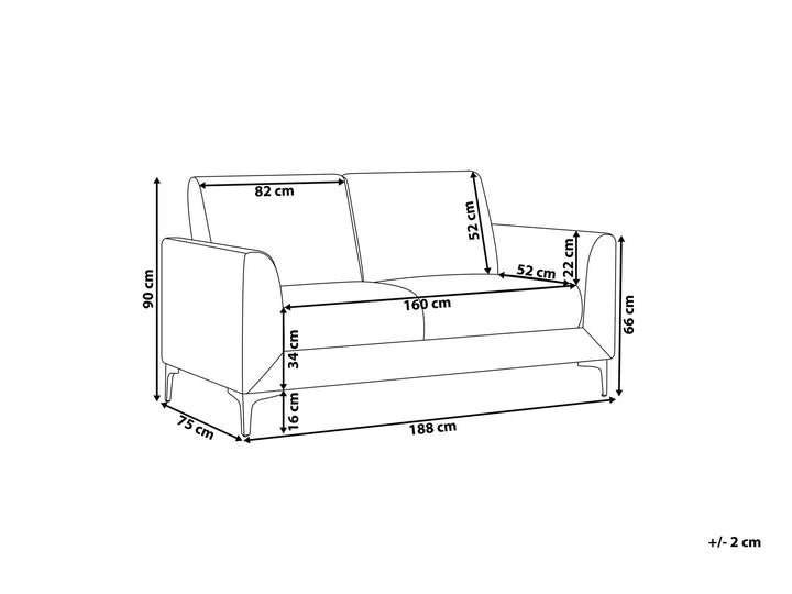 Fenes 3 Seater Fabric Sofa Beige