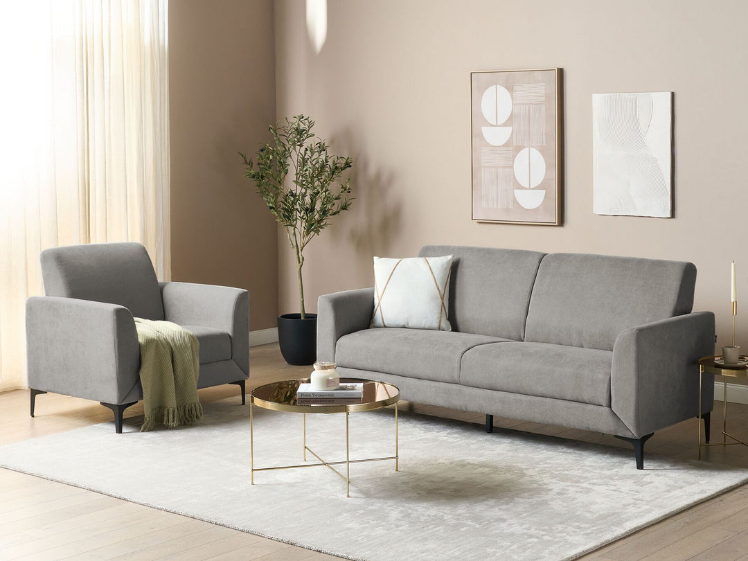 Fenes 3 Seater Fabric Sofa Grey