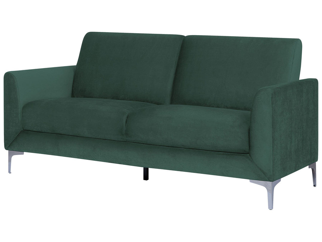 Fenes 3 Seater Velvet Sofa Green