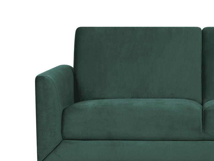 Fenes 3 Seater Velvet Sofa Green