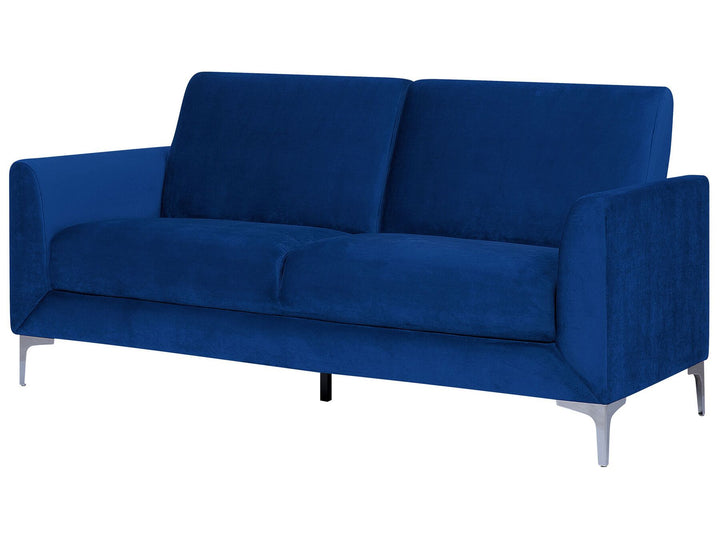 Fenes 3 Seater Velvet Sofa Navy Blue