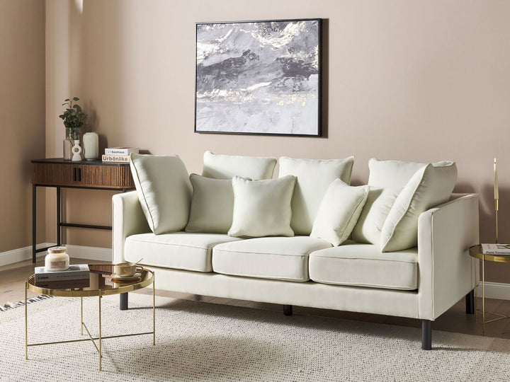 Fenstad 3 Seater Fabric Sofa Off-White