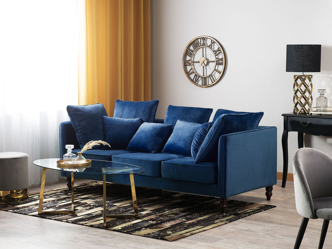 Fenstad 3 Seater Velvet Sofa Blue