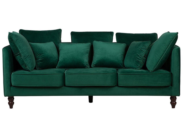 Fenstad 3 Seater Velvet Sofa Emerald Green