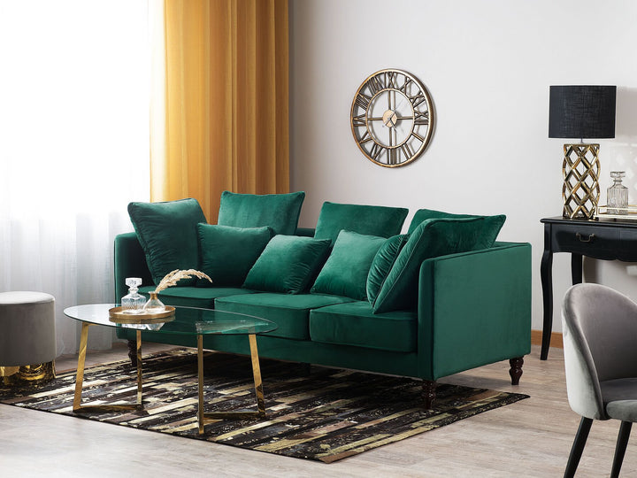 Fenstad 3 Seater Velvet Sofa Emerald Green