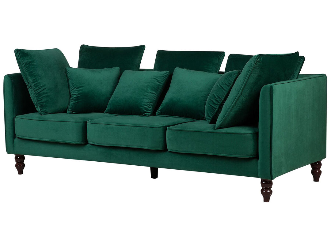 Fenstad 3 Seater Velvet Sofa Emerald Green