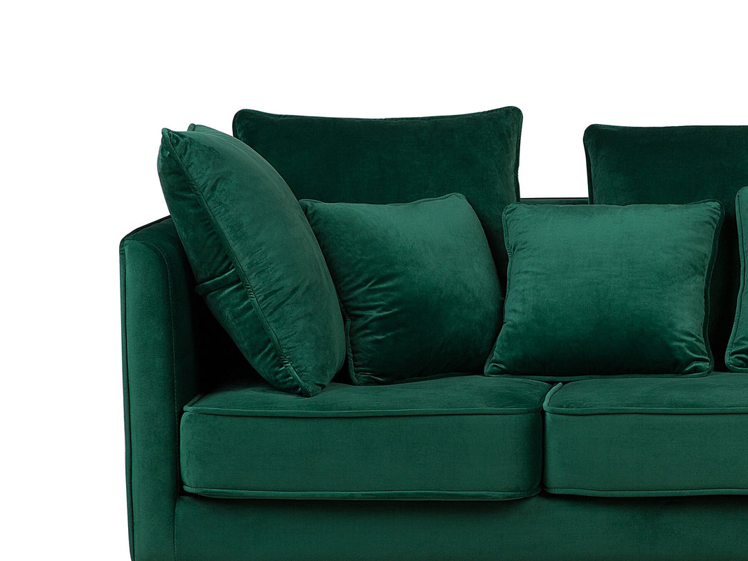 Fenstad 3 Seater Velvet Sofa Emerald Green