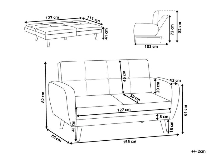 Florli 2 Seater Sofa Light Beige