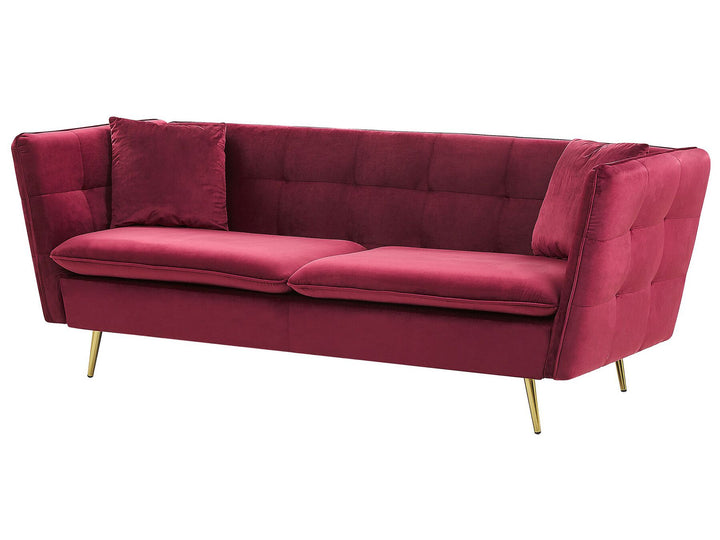 Frederica 3 Seater Velvet Sofa Red