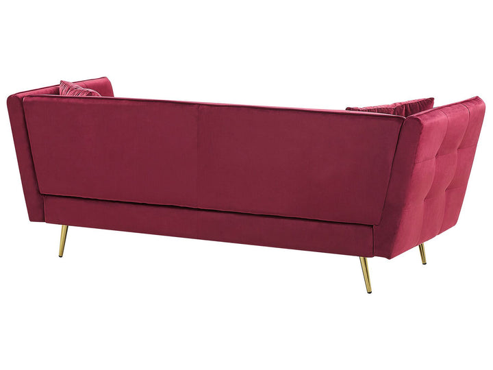 Frederica 3 Seater Velvet Sofa Red