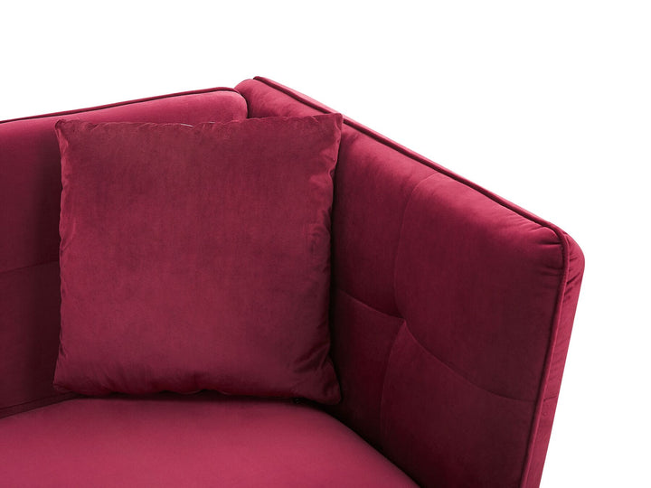 Frederica 3 Seater Velvet Sofa Red