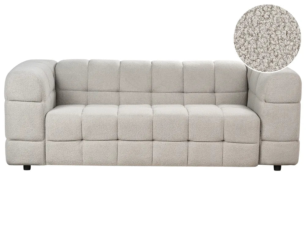 Sofa 3 Seater Boucle Grey Syd