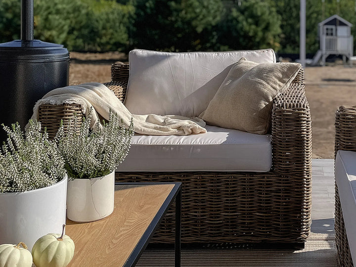 Garden Armchair Rattan Light Brown Penermon