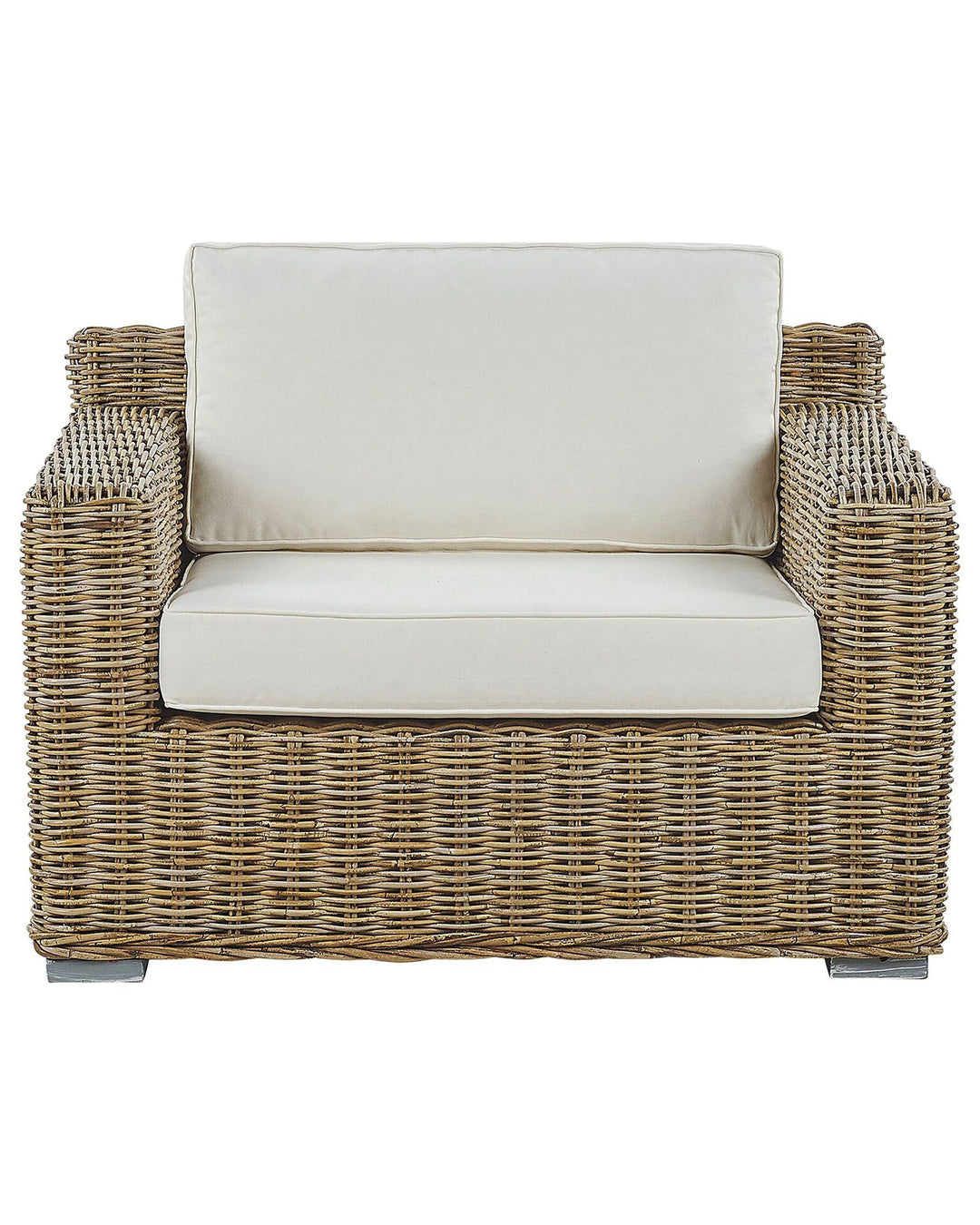 Garden Armchair Rattan Light Brown Penermon