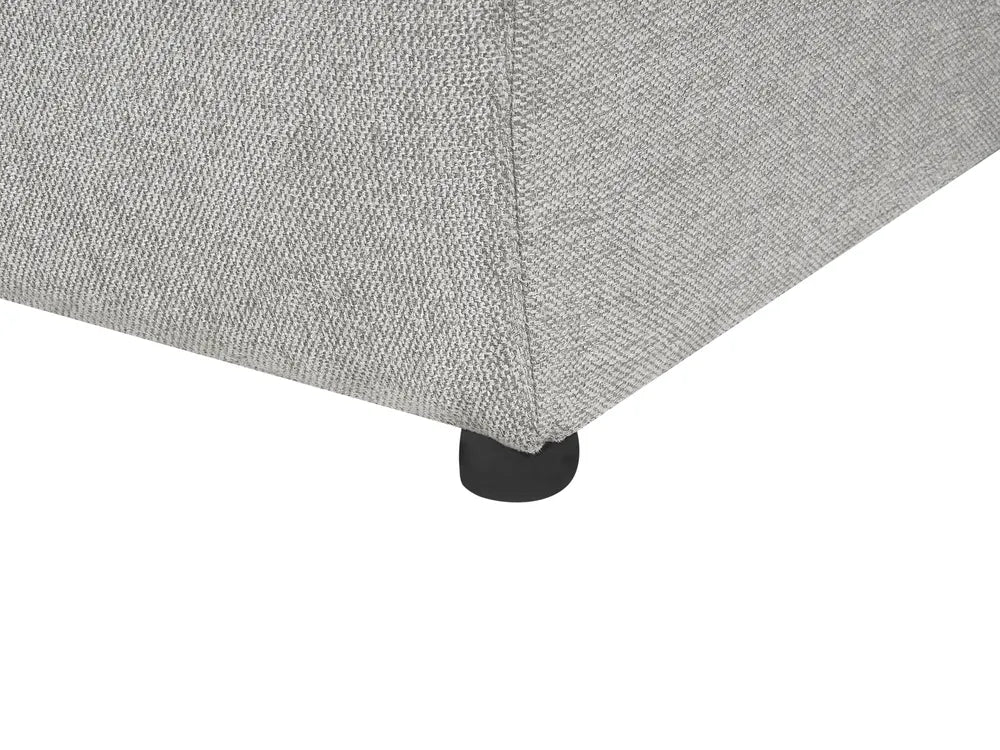 Corner Sofa 3 Seater Linen Light Grey Left Hand Gotthold