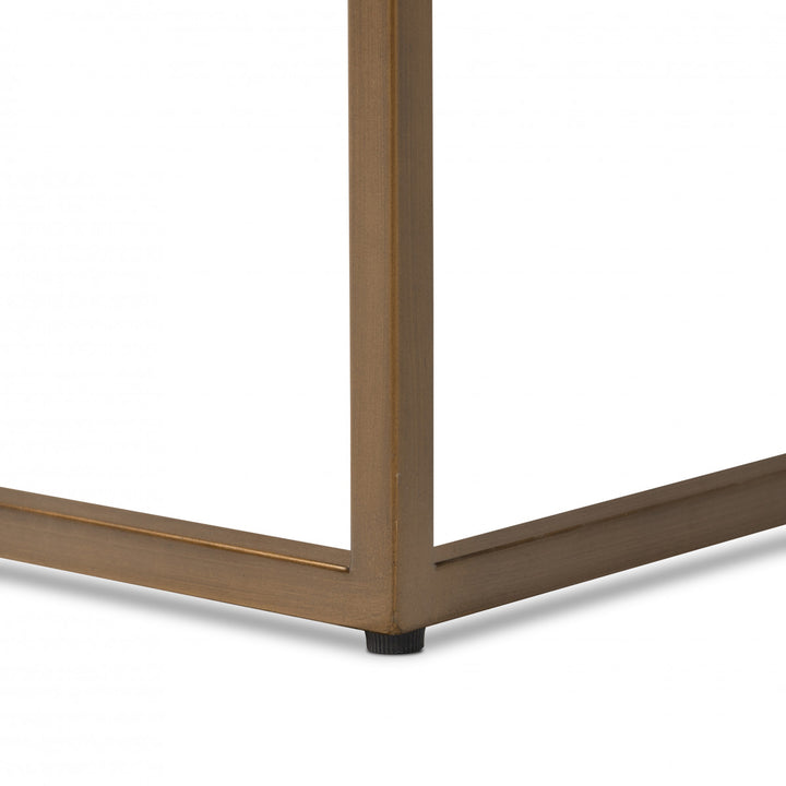 D.I. Designs Hampton Grey Shagreen & Gold Square Bedside Table