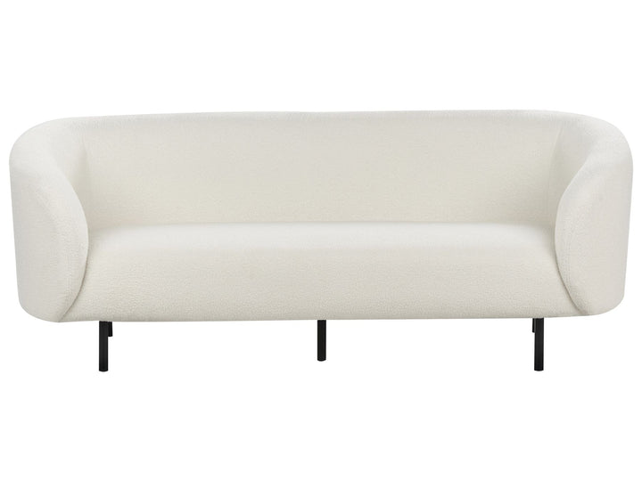 Loen 3 Seater Boucle Sofa White and Black