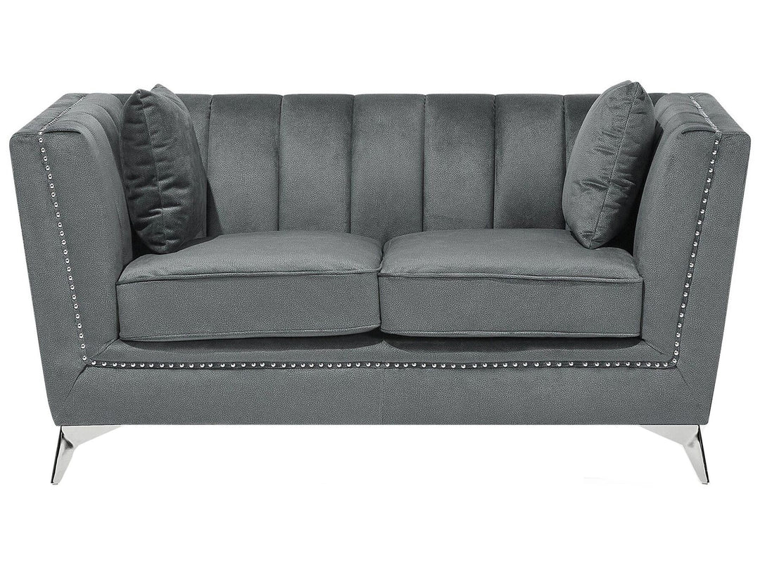 Gaula 2 Seater Velvet Fabric Sofa Grey