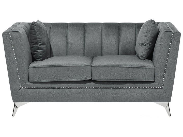 Gaula 2 Seater Velvet Fabric Sofa Grey