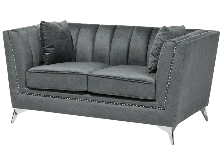 Gaula 2 Seater Velvet Fabric Sofa Grey