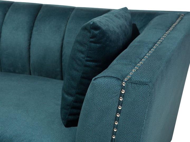 Gaula 2 Seater Velvet Fabric Sofa Teal