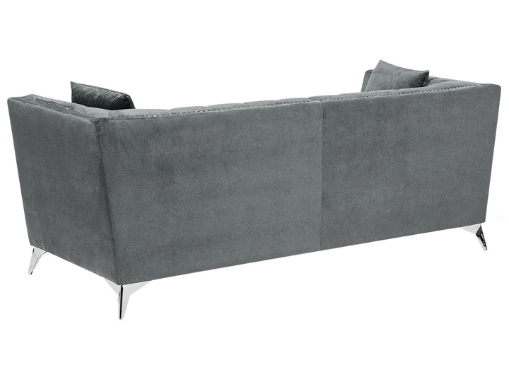 Gaula 3 Seater Velvet Fabric Sofa Grey