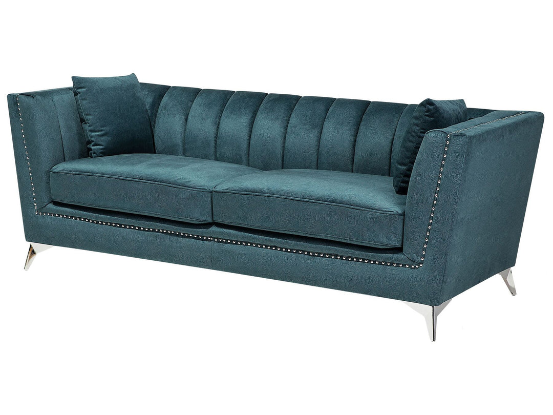 Gaula 3 Seater Velvet Fabric Sofa Teal