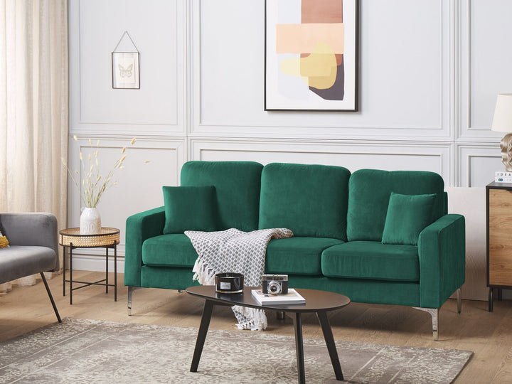 Gavle 3 Seater Velvet Sofa Green