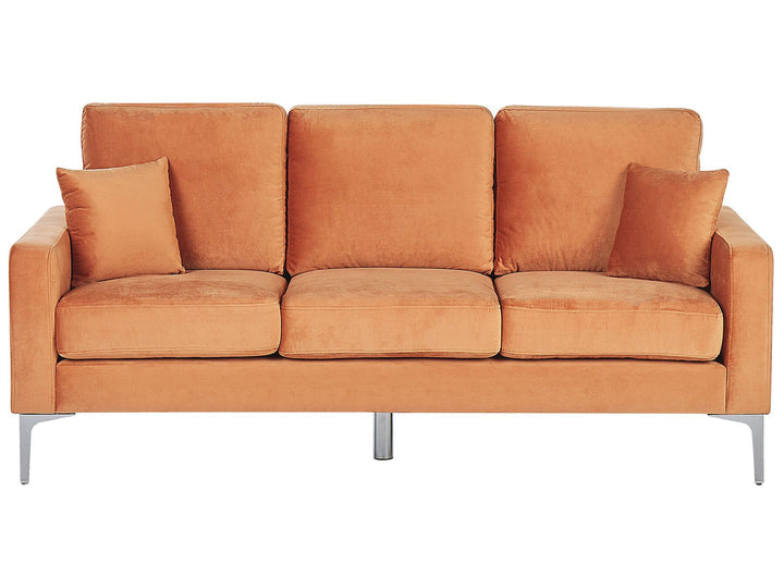 Gavle 3 Seater Velvet Sofa Orange