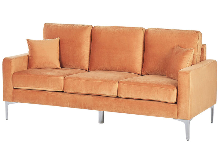 Gavle 3 Seater Velvet Sofa Orange