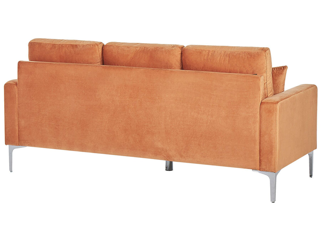 Gavle 3 Seater Velvet Sofa Orange