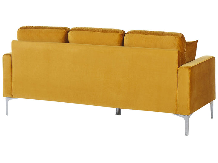 Gavle 3 Seater Velvet Sofa Yellow