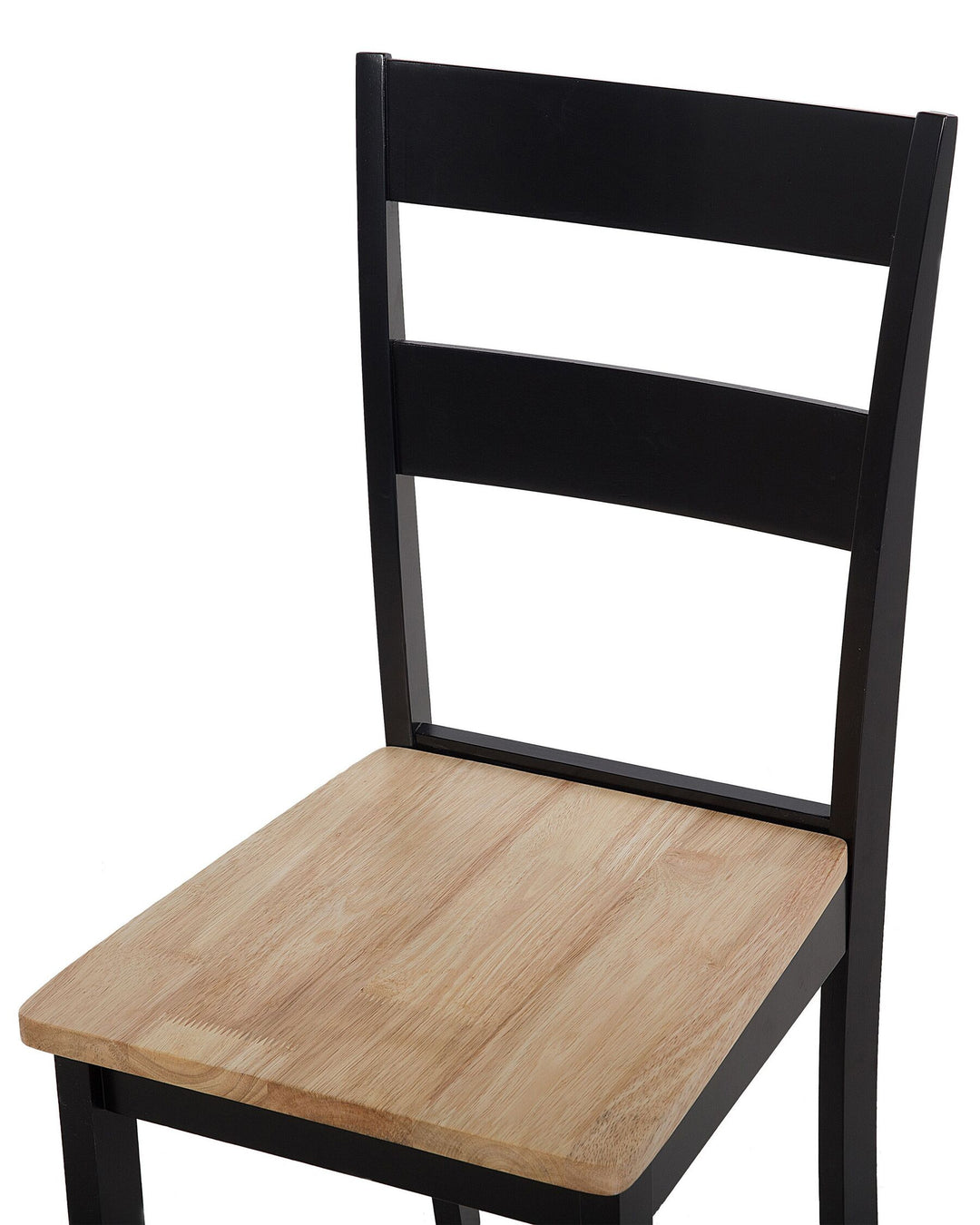 Brooks Set of 2 Wooden Dining Chairs Black and Light Wood