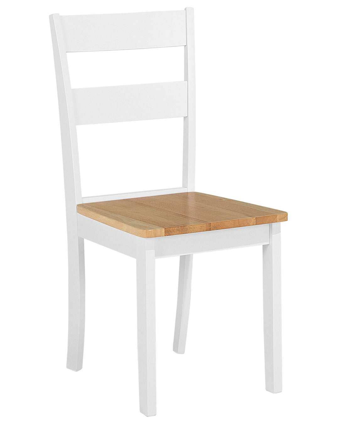 Brooks Set of 2 Wooden Dining Chairs White and Light Wood