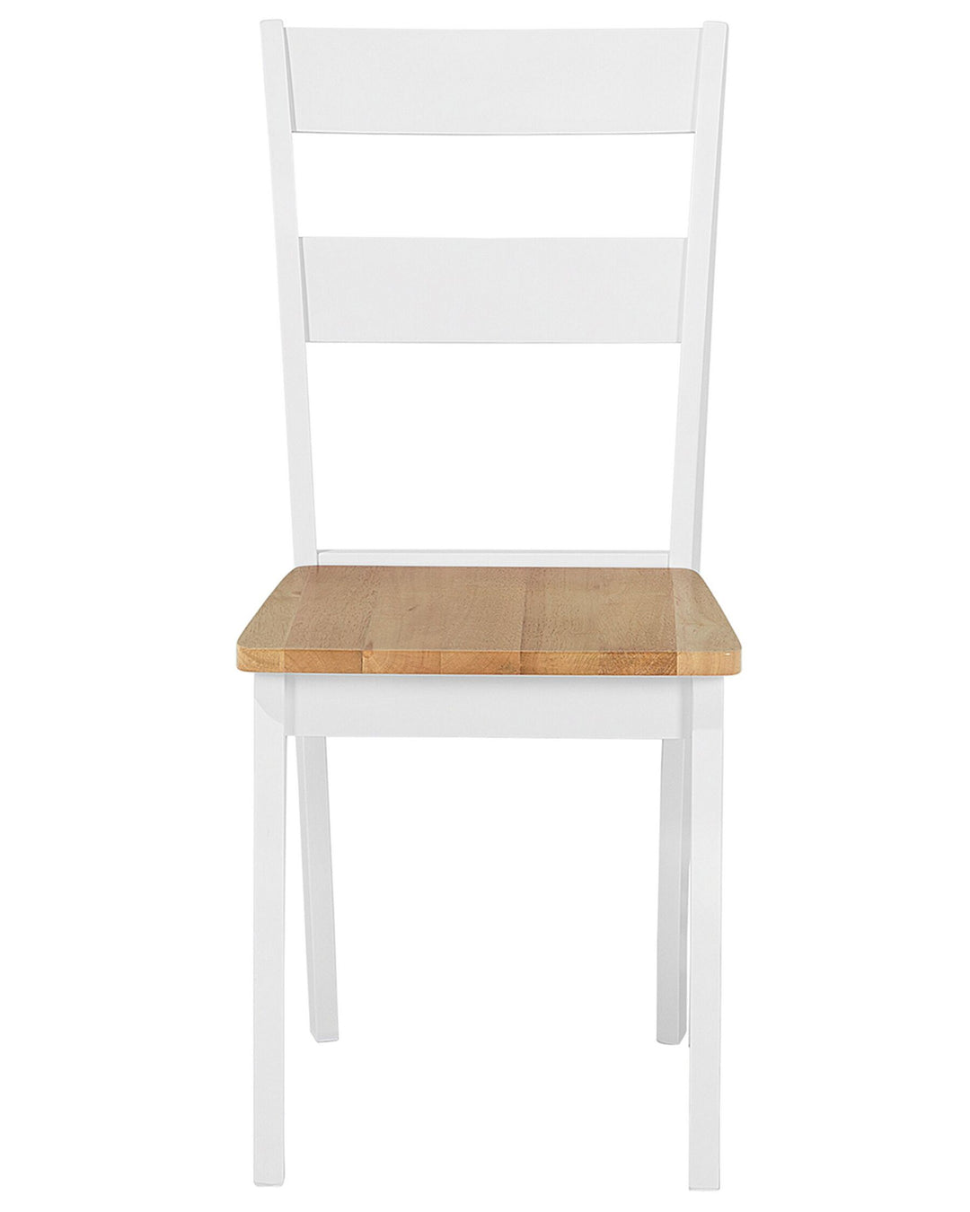 Brooks Set of 2 Wooden Dining Chairs White and Light Wood