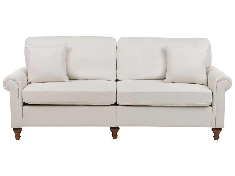 Ginnerup 3 Seater Fabric Sofa Beige