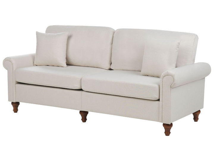 Ginnerup 3 Seater Fabric Sofa Beige