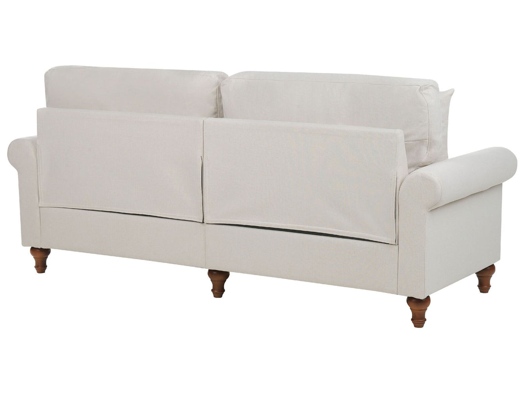 Ginnerup 3 Seater Fabric Sofa Beige