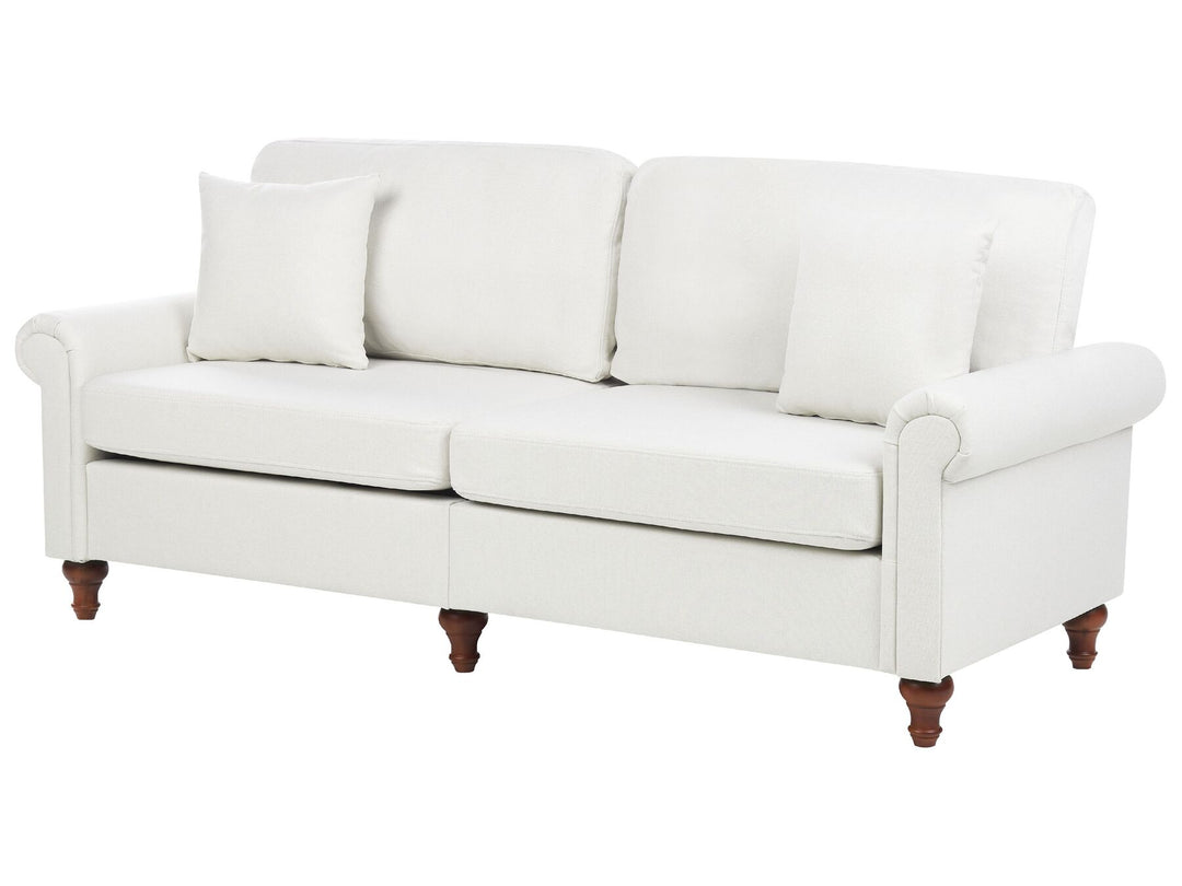 Ginnerup 3 Seater Fabric Sofa White