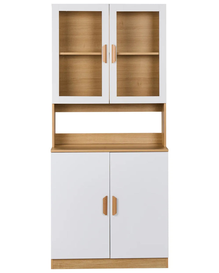 Glass Display Cabinet 80 cm White Eyisean
