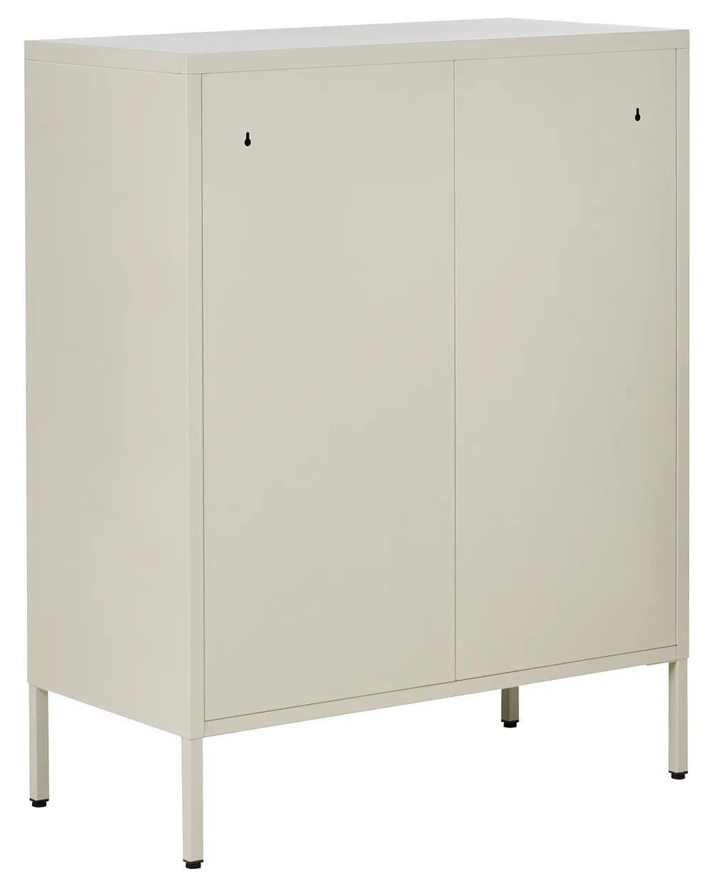 Glass Display Cabinet Metal 80 cm Light Beige Choinski
