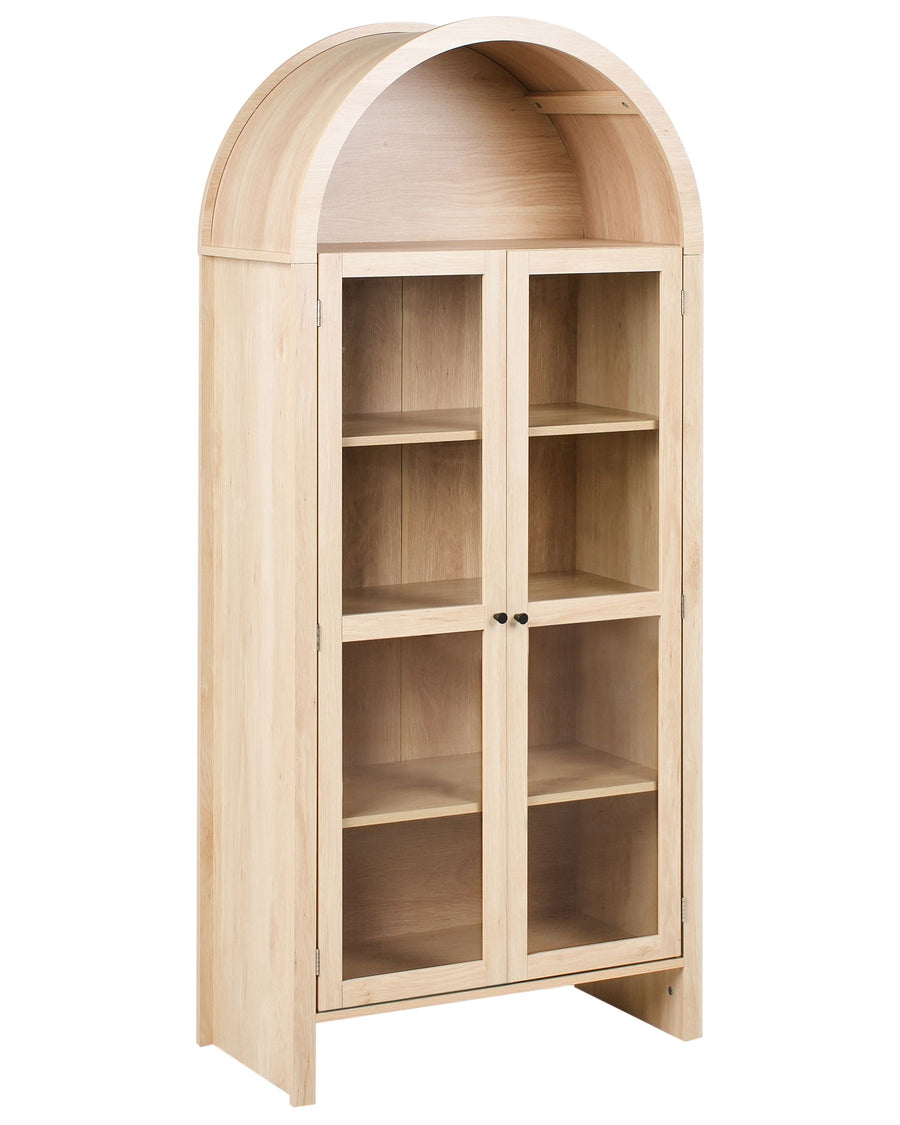 Glass Display Cabinet Glenwood Light Brown