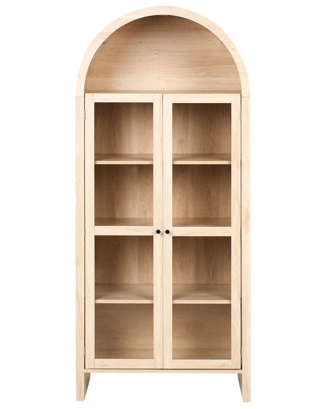Glass Display Cabinet Glenwood Light Brown