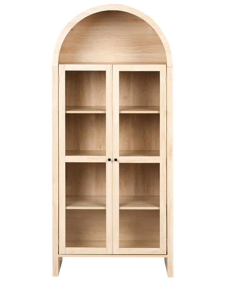 Glass Display Cabinet Glenwood Light Brown