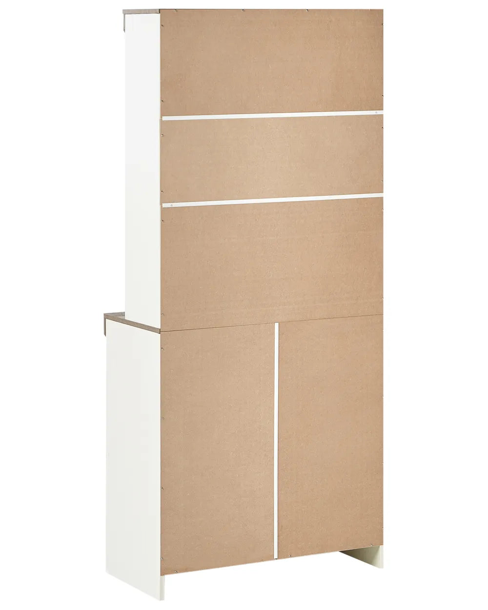 Glass Display Cabinet 80 cm Brown/ White Lark
