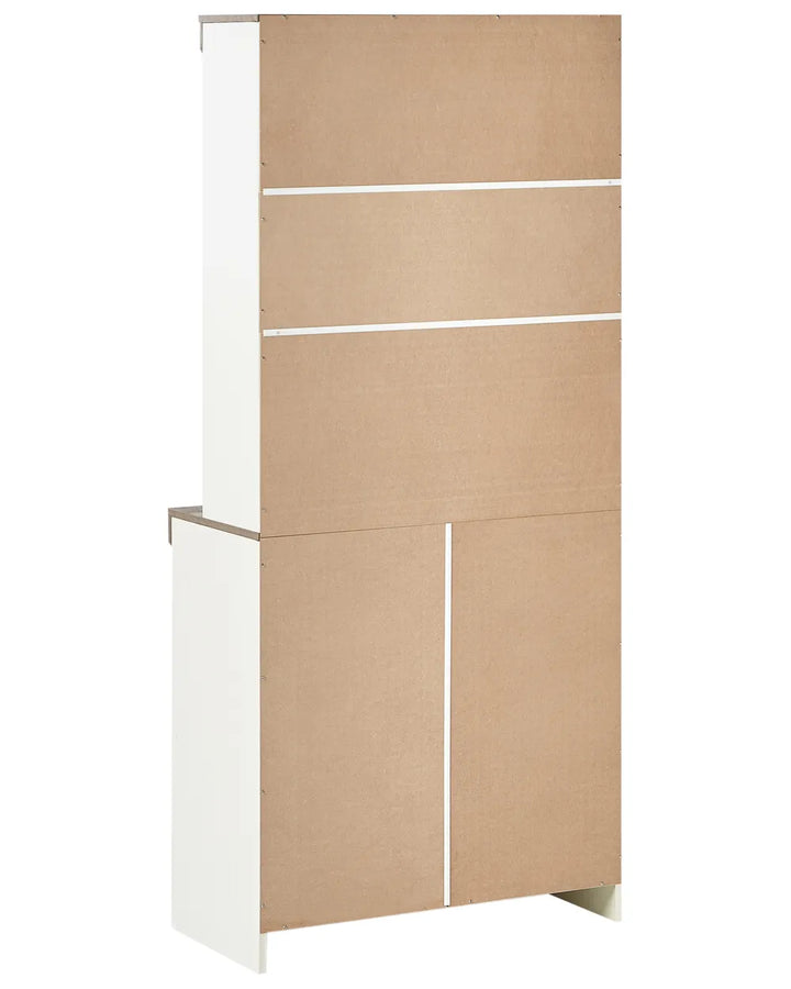 Glass Display Cabinet 80 cm Brown/ White Lark