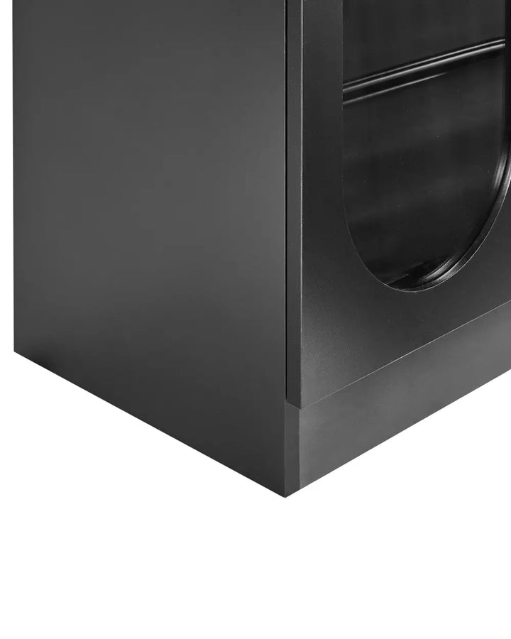 Glass Display Cabinet 100 cm Black Kinston