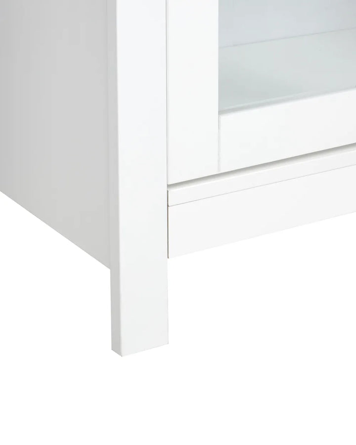 Glass Display Cabinet 75 cm White Hoschton