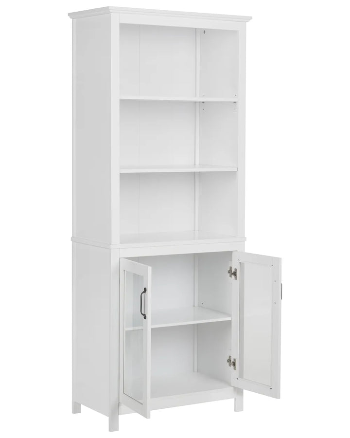 Glass Display Cabinet 75 cm White Hoschton